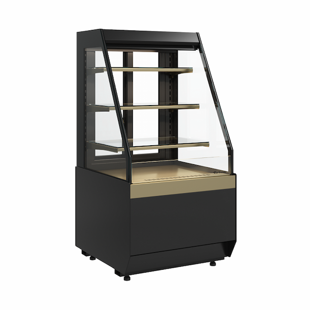 Витрина холодильная Carboma CUBE 2 KC70 VM 0,6-2 STANDARD открытая скошенная боковина (версия 2.0) (9005-0109)