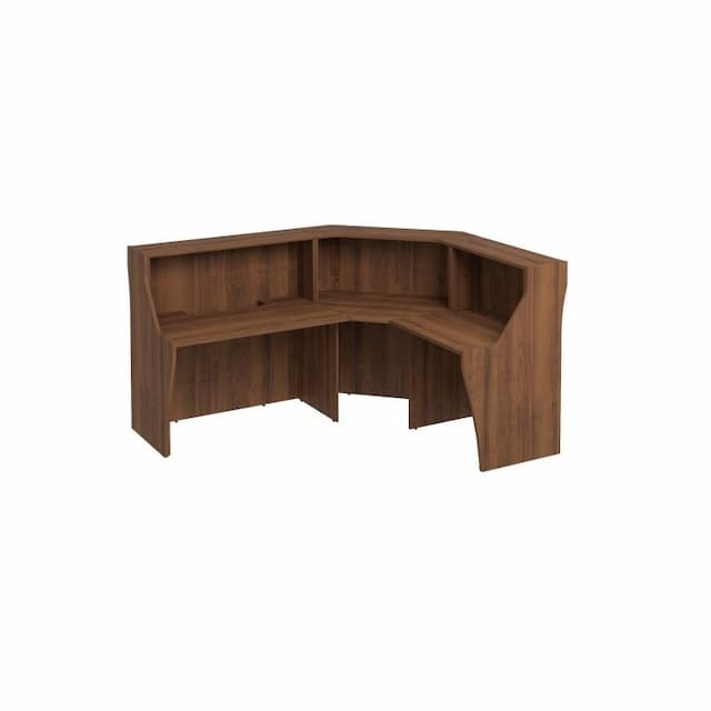 Стойка ресепшен угловая с вырезом левая/правая Юнитекс КОМФОРТ К.9232 ОФ французский орех