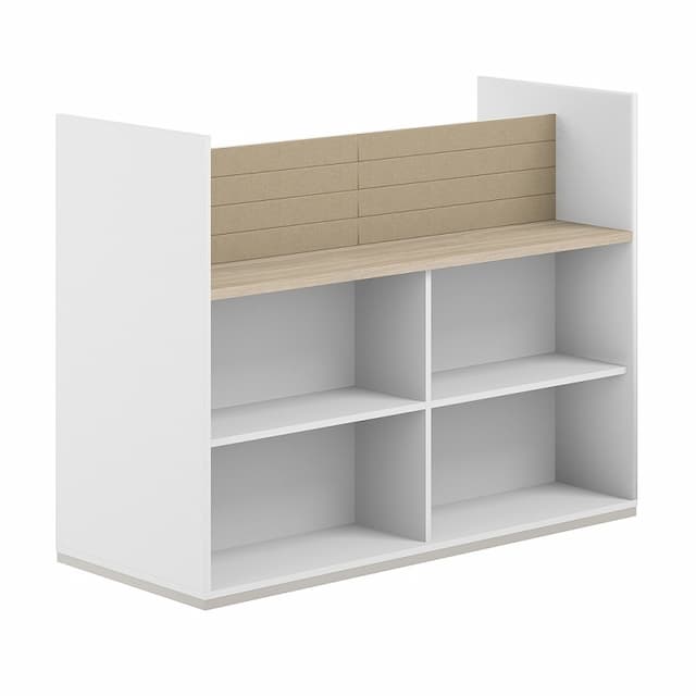 Стеллаж-комбо 1238 двухсторонний Norden Allegro AG.254.200.654.BG с экраном тканевым низким