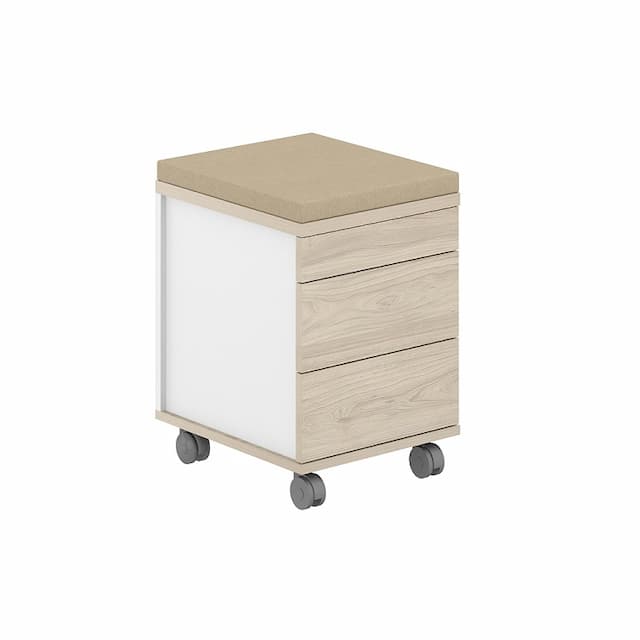 Тумба мобильная с подушкой Norden Allegro AG.273.WH.AR.AR