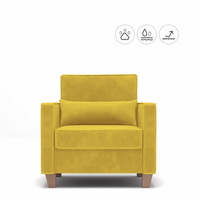 Кресло Мастерфабрик Ололара Saga yellow ткань рогожка