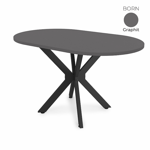 Стол обеденный овальный Алсав 21BORN-O.1300 Grafit