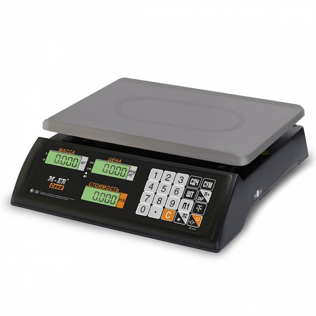 Торговые настольные весы MERTECH M-ER 327 AC-32.5 "Ceed" LCD Черные